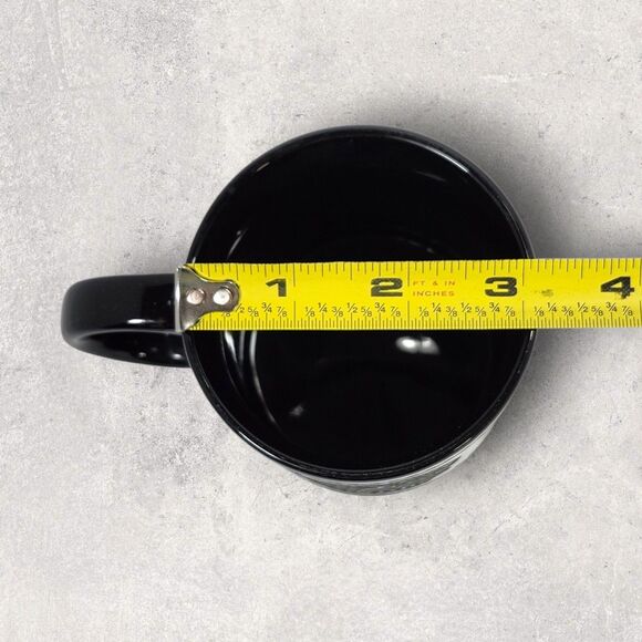 Carved Sugar Skull Mug Día de los Muertos Halloween Coffee Cup Black Ceramic - Picture 7 of 8